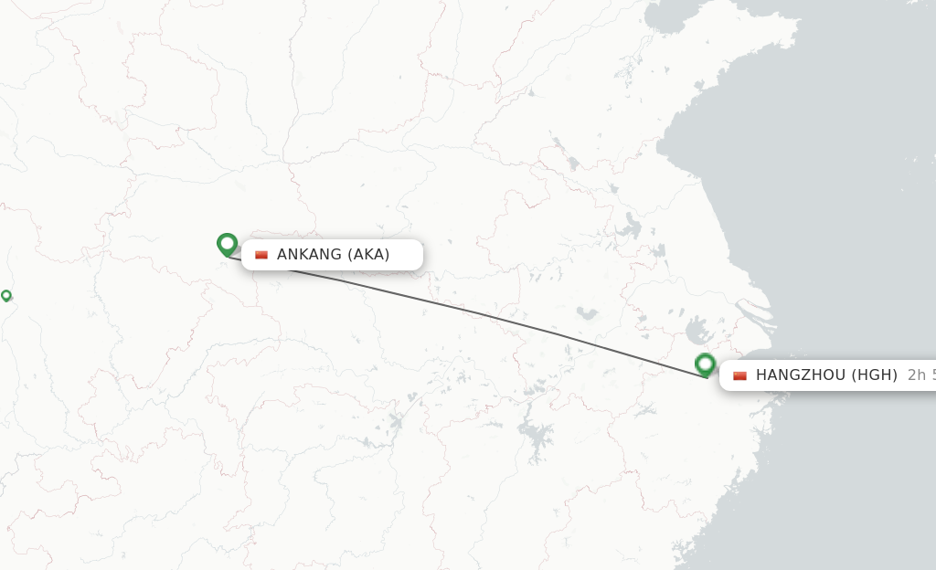 Direct Non Stop Flights From Ankang To Hangzhou Schedules