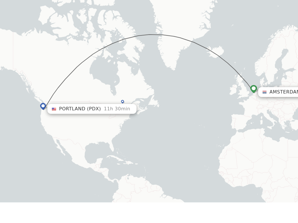 Direct Non Stop Flights From Amsterdam To Portland Schedules