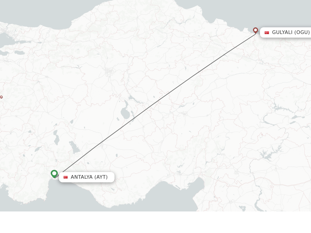 Direct Non Stop Flights From Antalya To Gulyali Schedules