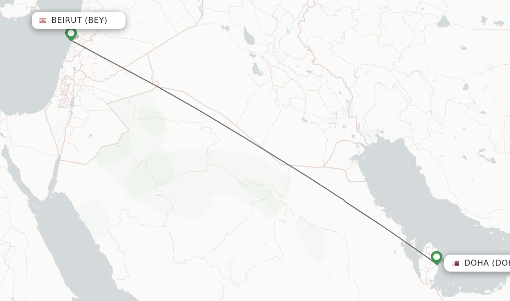 Direct Non Stop Flights From Beirut To Doha Schedules Flightsfrom