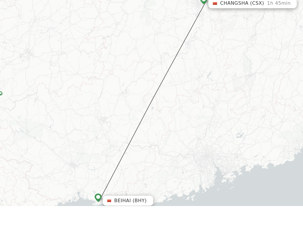 Direct Non Stop Flights From Beihai To Changsha Schedules