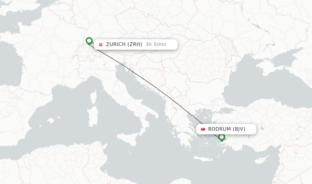 Direct Non Stop Flights From Bodrum To Zurich Schedules