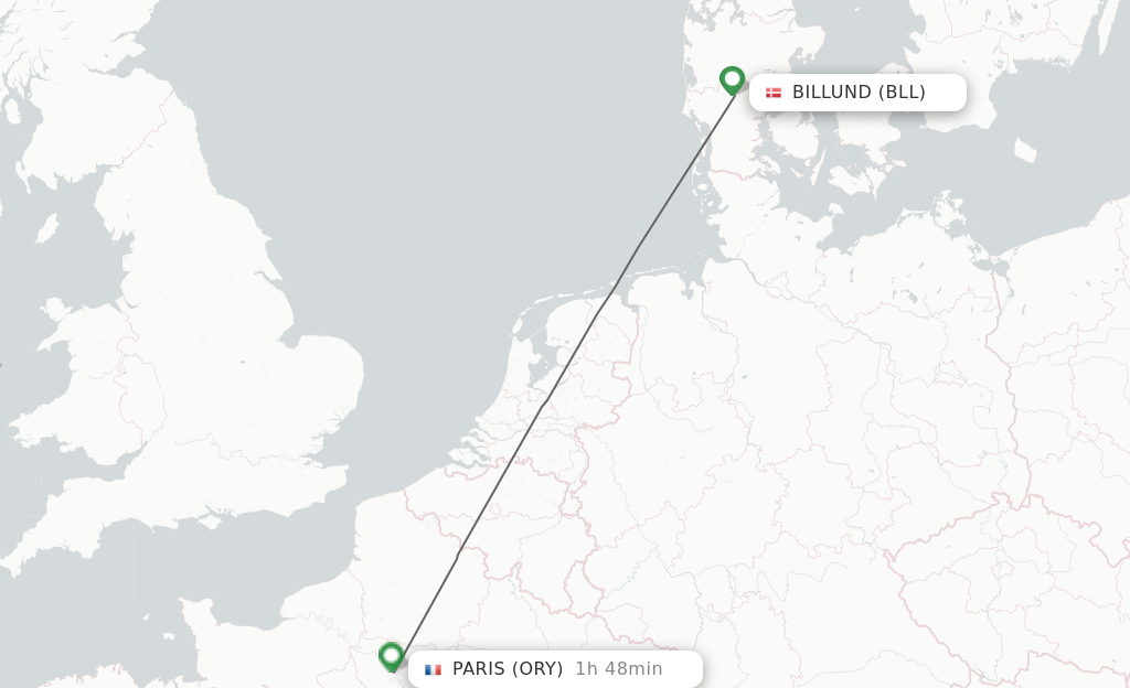 Direct Non Stop Flights From Billund To Paris Schedules