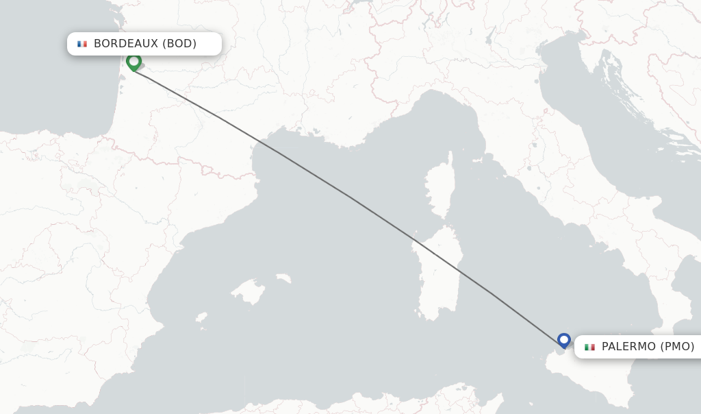 Direct Non Stop Flights From Bordeaux To Palermo Schedules