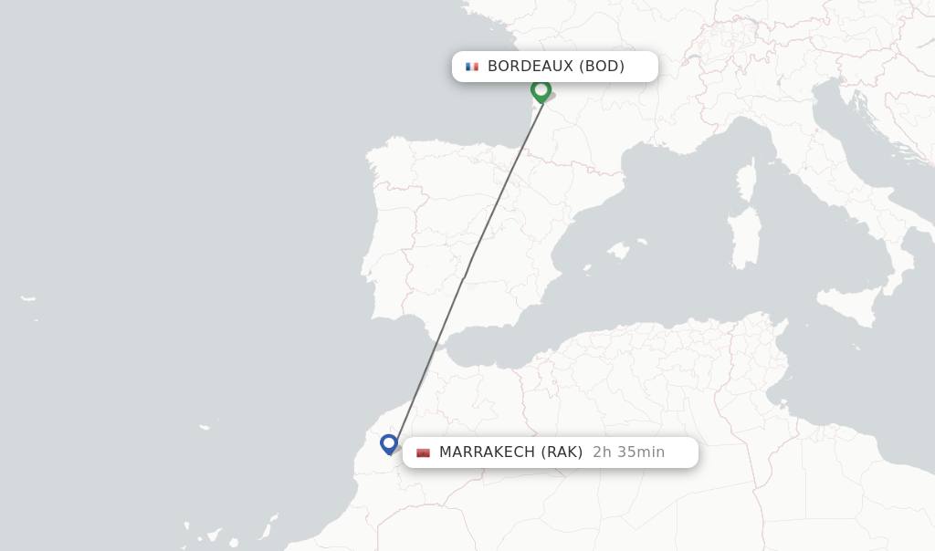 Direct Non Stop Flights From Bordeaux To Marrakech Schedules