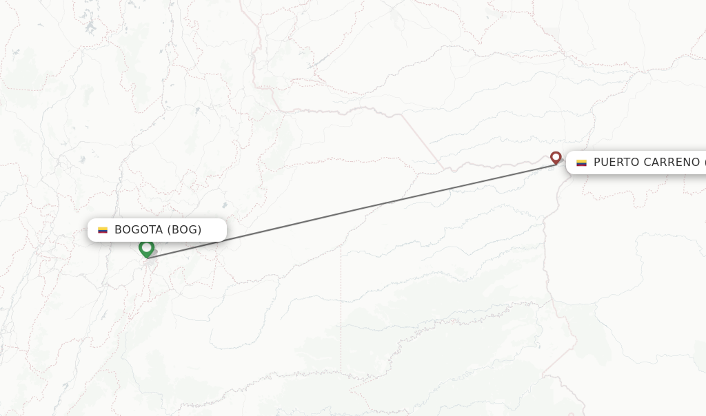 Direct Non Stop Flights From Bogota To Puerto Carreno Schedules