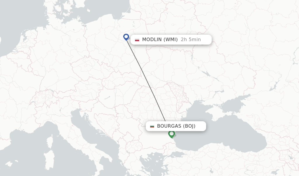 Direct Non Stop Flights From Burgas To Modlin Schedules