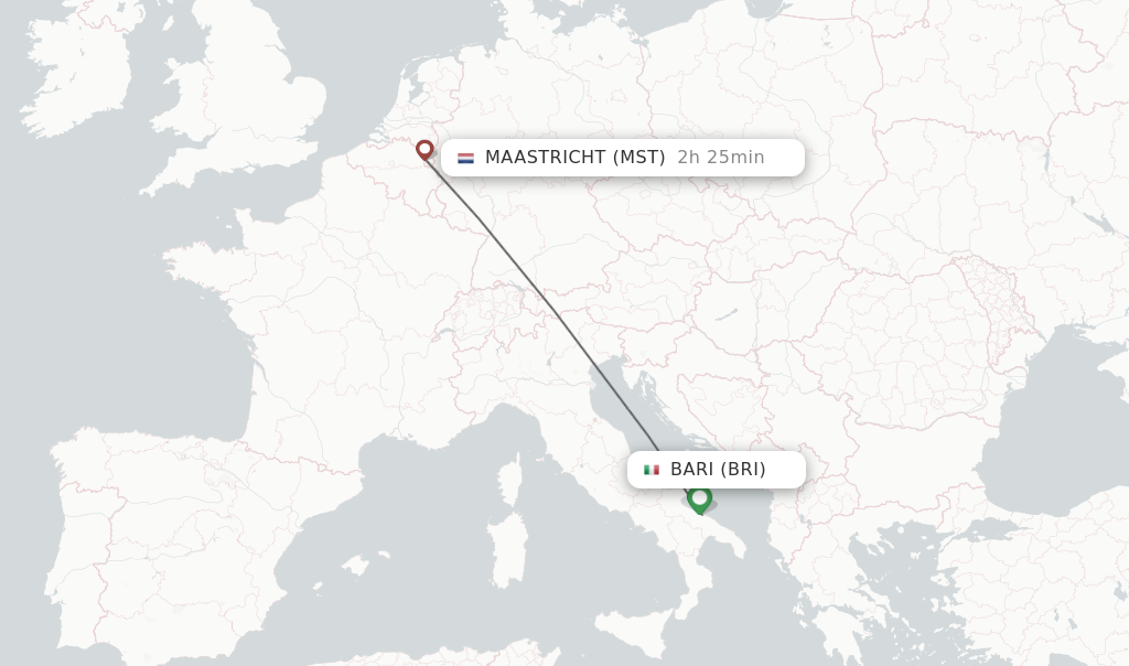 Direct Non Stop Flights From Bari To Maastricht Schedules