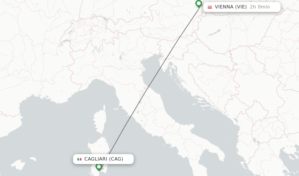 Direct Non Stop Flights From Cagliari To Vienna Schedules