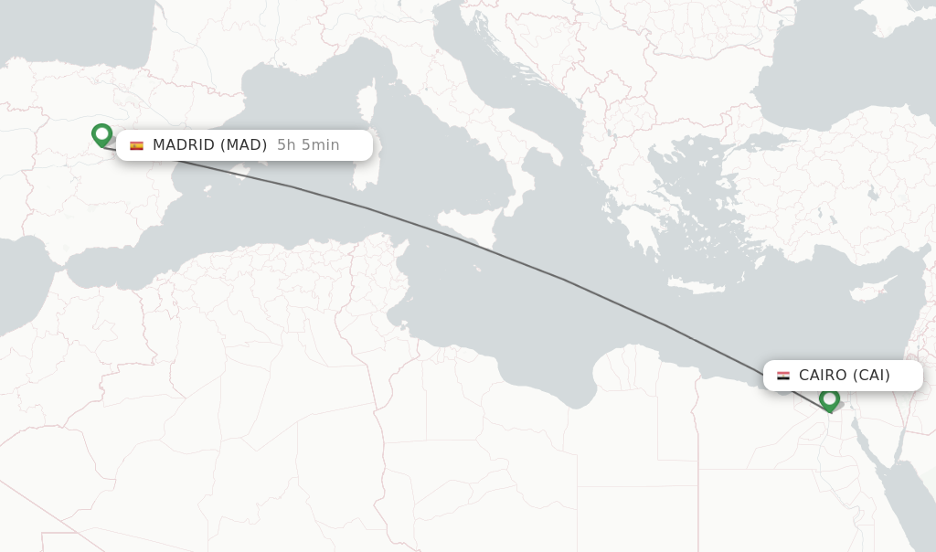 Direct Non Stop Flights From Cairo To Madrid Schedules