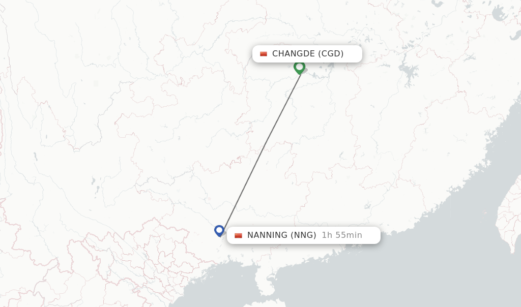 Direct Non Stop Flights From Changde To Nanning Schedules