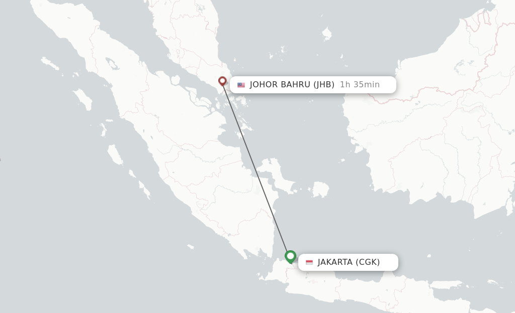 Direct Non Stop Flights From Jakarta To Johor Bharu Schedules