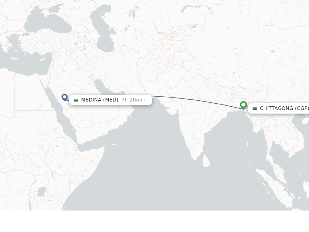 Direct Non Stop Flights From Chittagong To Madinah Schedules