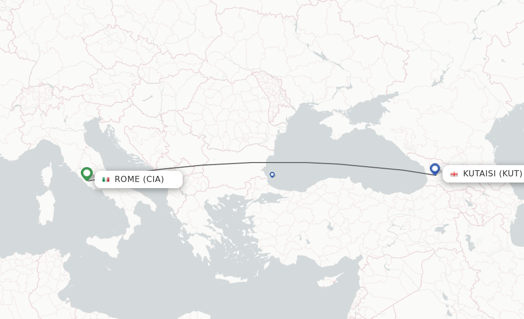 Direct Non Stop Flights From Rome To Kutaisi Schedules