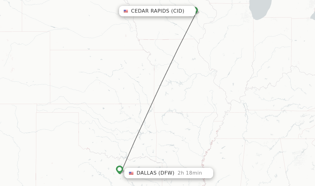 Direct Non Stop Flights From Cedar Rapids To Dallas Schedules