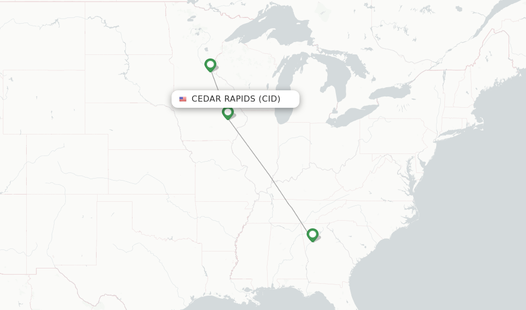 Delta Flights From Cedar Rapids CID FlightsFrom