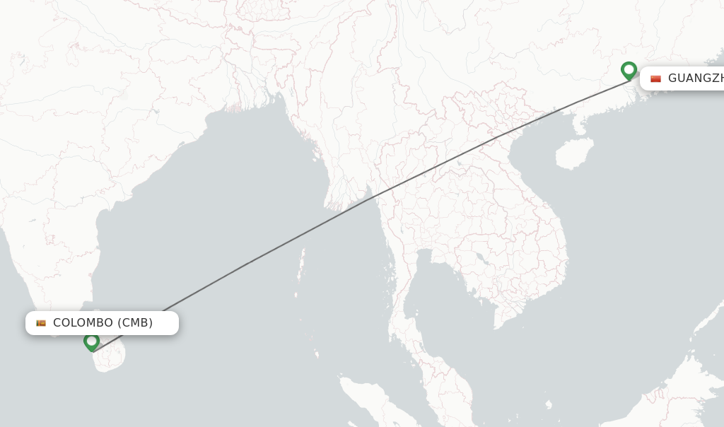 Direct Non Stop Flights From Colombo To Guangzhou Schedules