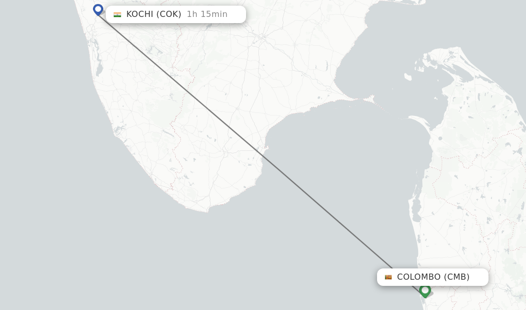 Direct Non Stop Flights From Colombo To Kochi Schedules