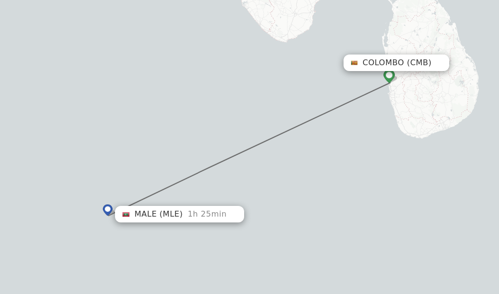 Direct Non Stop Flights From Colombo To Male Schedules