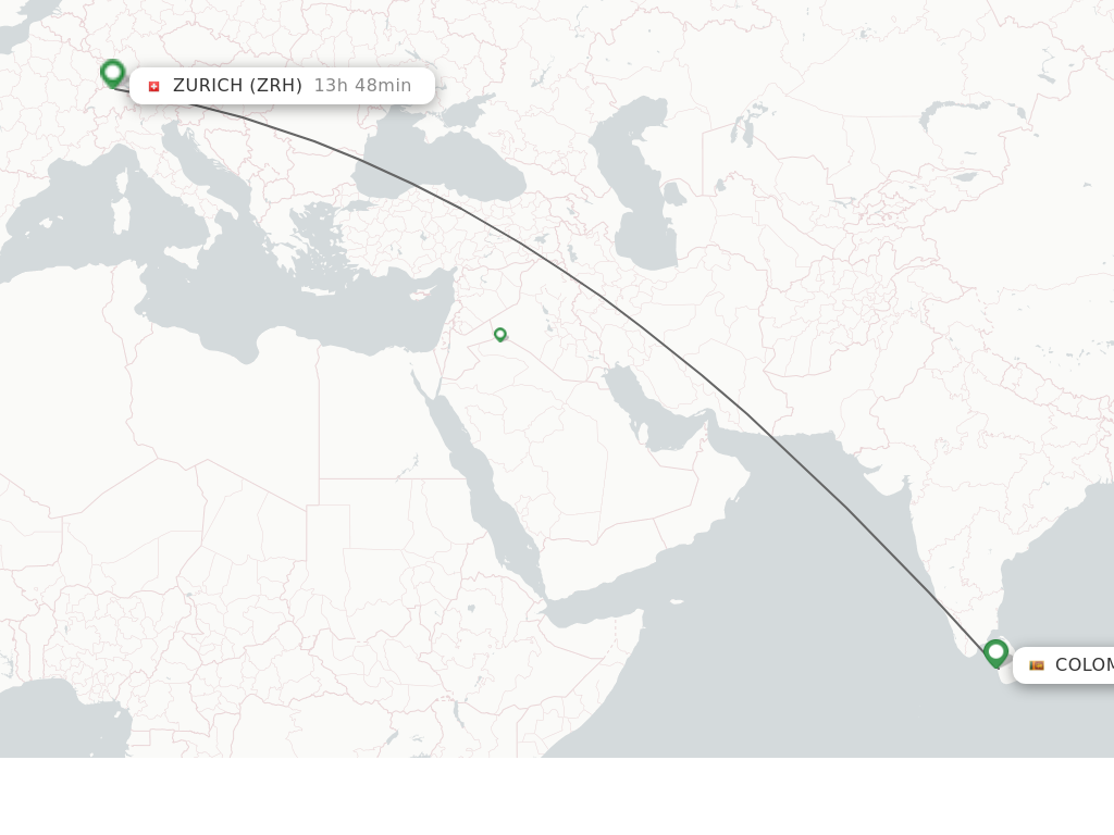 Direct Non Stop Flights From Colombo To Zurich Schedules