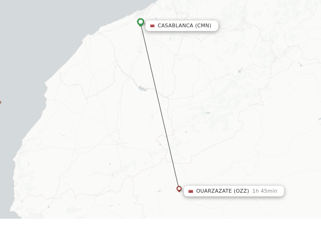 Direct Non Stop Flights From Casablanca To Ouarzazate Schedules