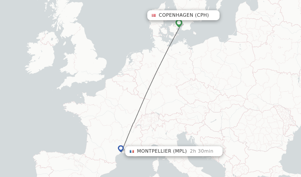 Direct Non Stop Flights From Copenhagen To Montpellier Schedules