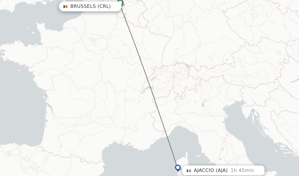 Direct Non Stop Flights From Brussels To Ajaccio Schedules