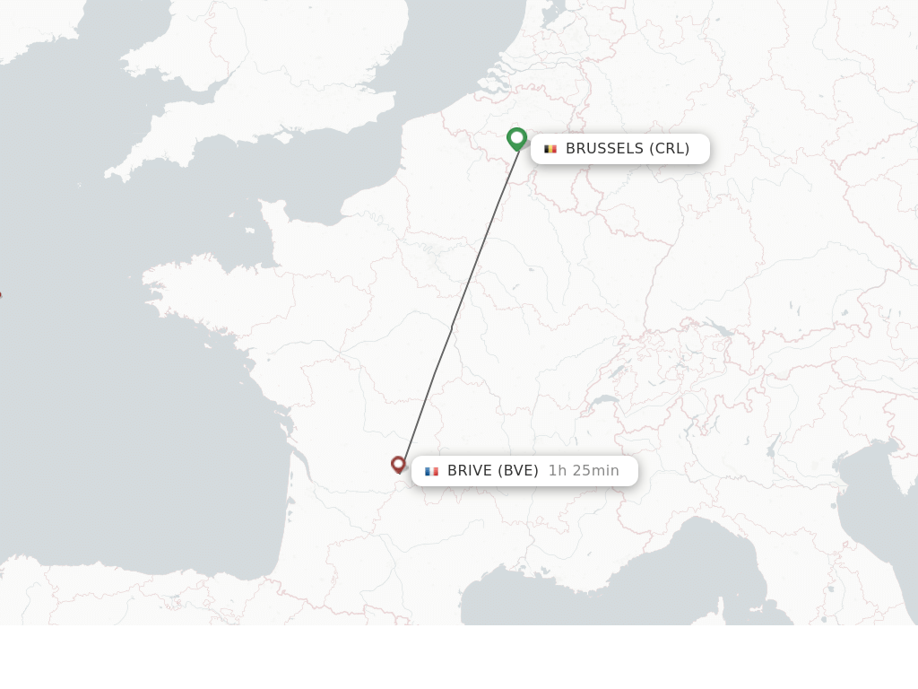 Direct Non Stop Flights From Brussels To Brive La Gaillarde