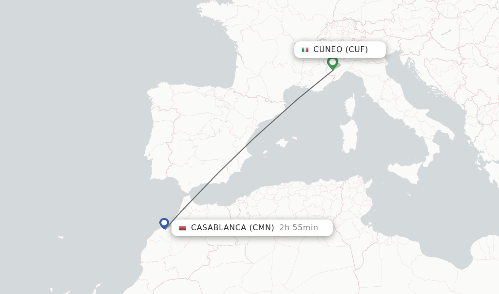 Direct Non Stop Flights From Cuneo To Casablanca Schedules