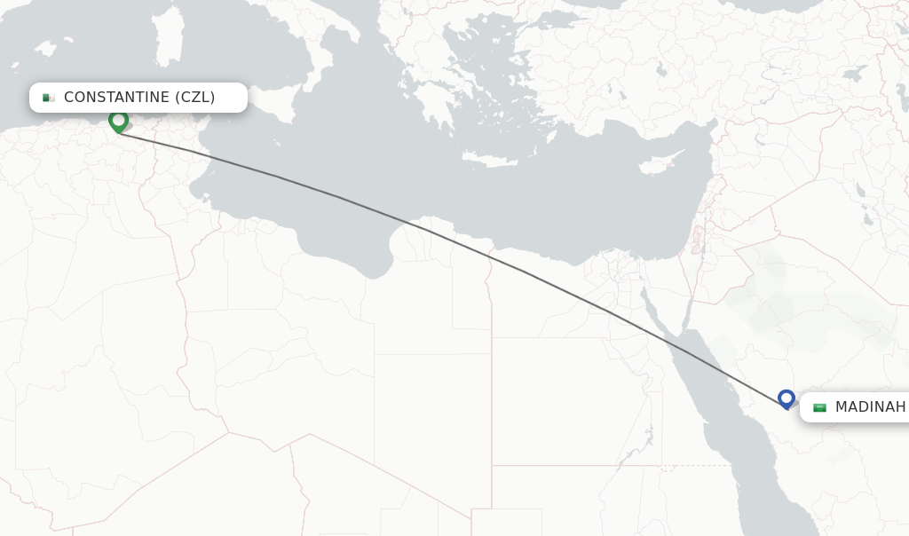 Direct Non Stop Flights From Constantine To Madinah Schedules