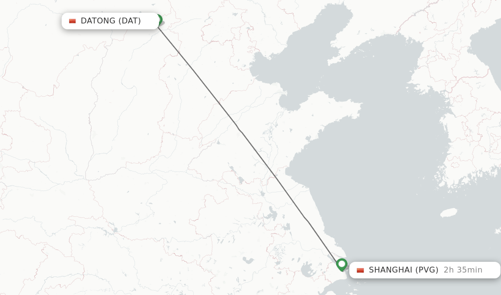 Direct Non Stop Flights From Datong To Shanghai Schedules