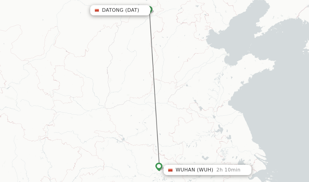 Direct Non Stop Flights From Datong To Wuhan Schedules