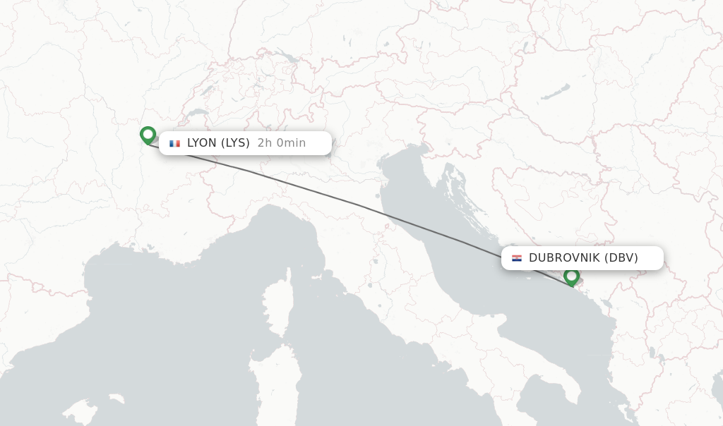 Direct Non Stop Flights From Dubrovnik To Lyon Schedules