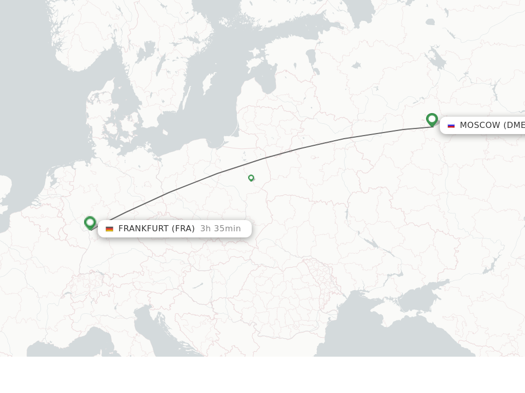 Direct Non Stop Flights From Moscow To Frankfurt Schedules