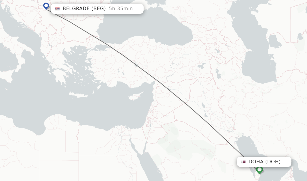 Direct Non Stop Flights From Doha To Belgrade Schedules