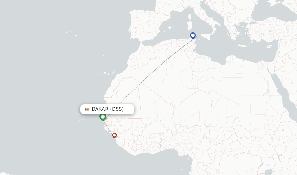 Tunisair Flights From Dakar DSS FlightsFrom