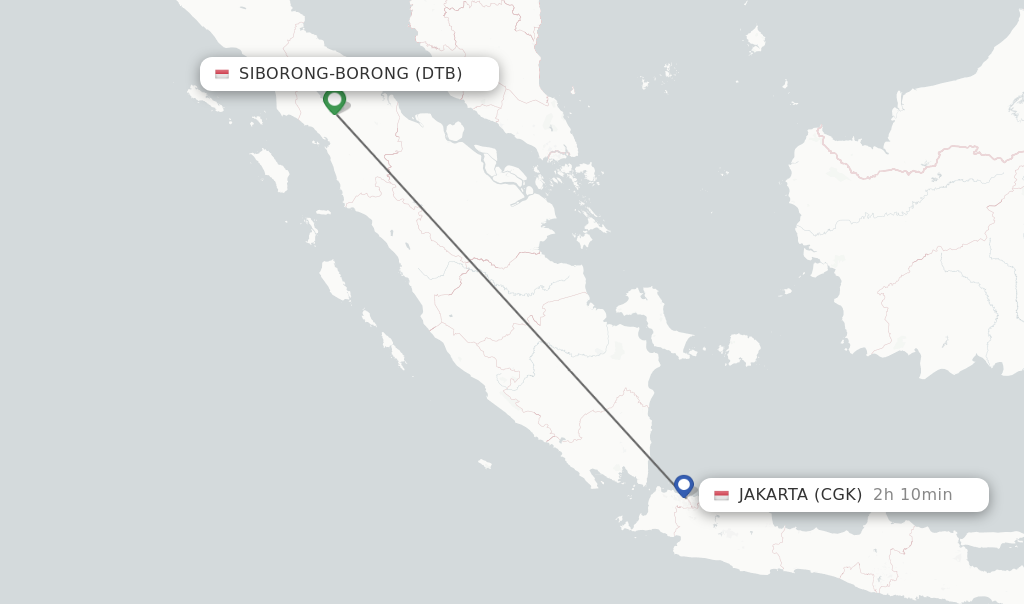 Direct Non Stop Flights From Siborong Borong To Jakarta Schedules