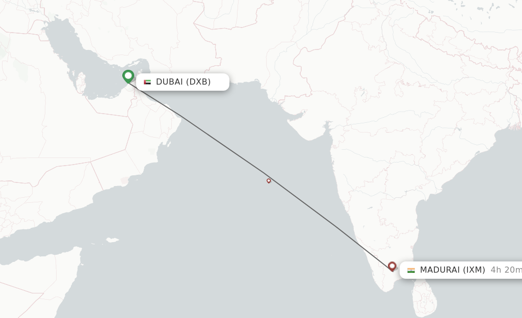 Direct Non Stop Flights From Dubai To Madurai Schedules