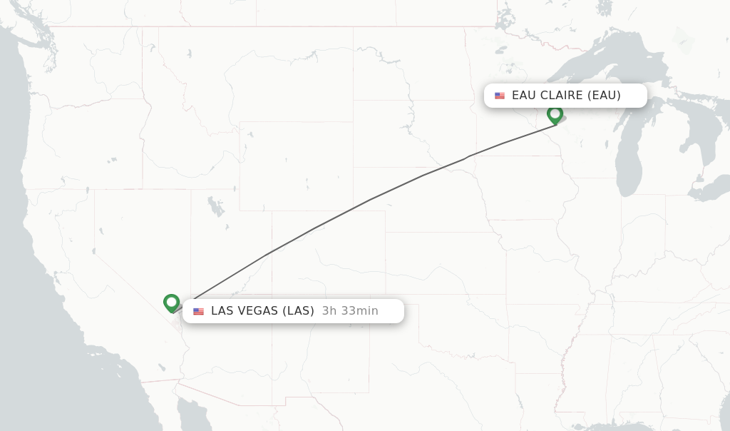 Direct Non Stop Flights From Las Vegas To Eau Claire Schedules