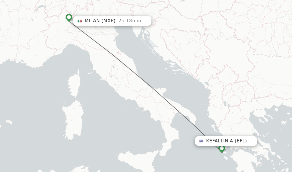 Direct Non Stop Flights From Kefallinia To Milan Schedules