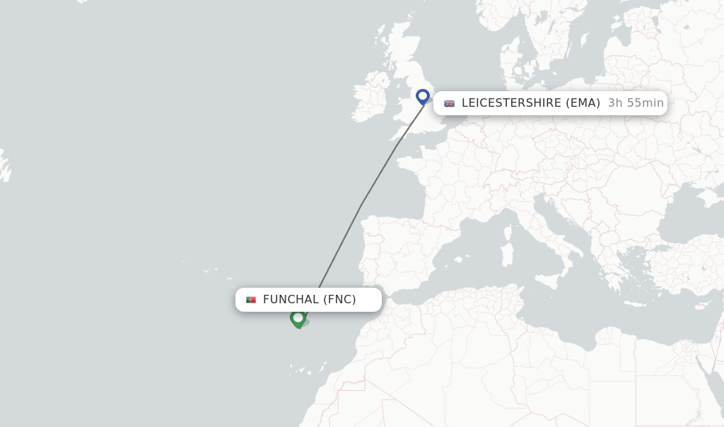 Direct Non Stop Flights From Funchal To Leicestershire Schedules