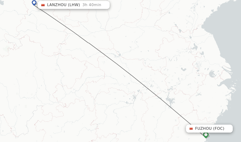Direct Non Stop Flights From Fuzhou To Lanzhou Schedules