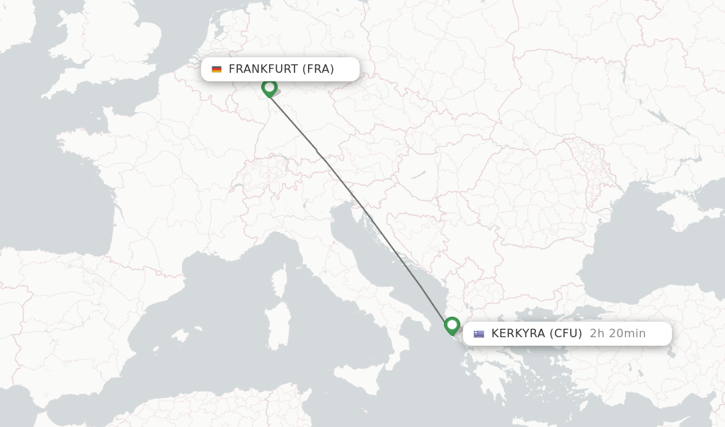 Direct Non Stop Flights From Frankfurt To Kerkyra Schedules