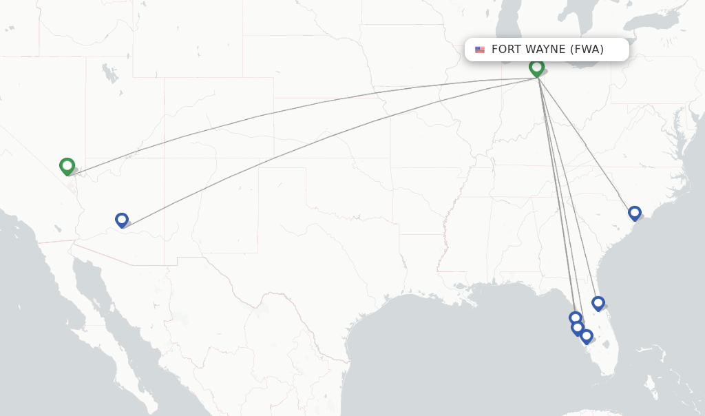 Allegiant Air Flights From Fort Wayne FWA FlightsFrom