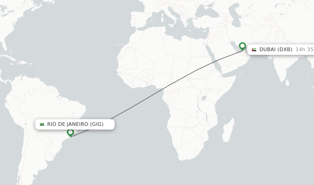 Direct Non Stop Flights From Rio De Janeiro To Dubai Schedules