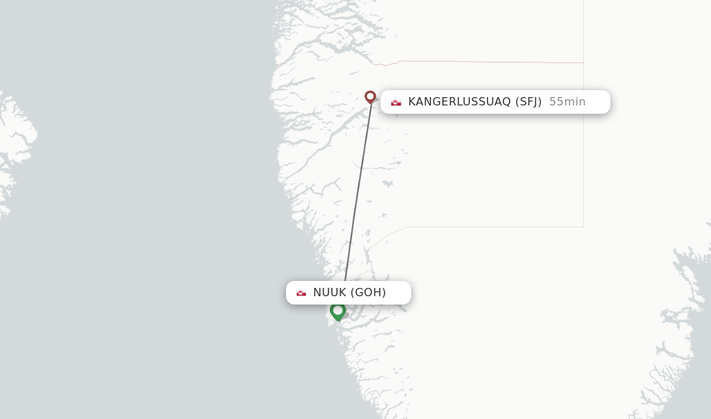 Direct Non Stop Flights From Nuuk To Kangerlussuaq Schedules