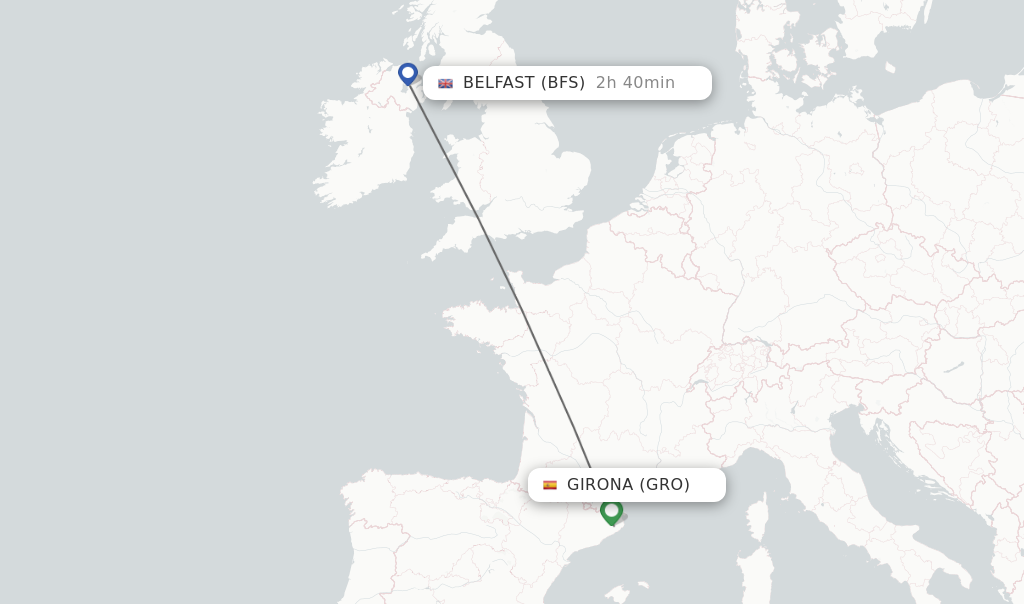 Direct Non Stop Flights From Girona To Belfast Schedules