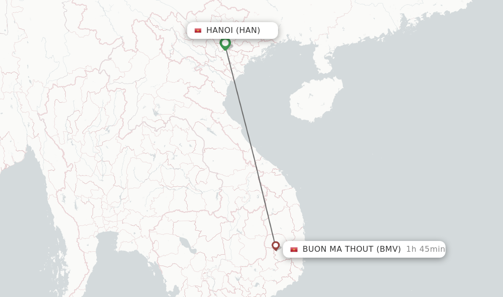 Direct Non Stop Flights From Hanoi To Buon Ma Thout Schedules