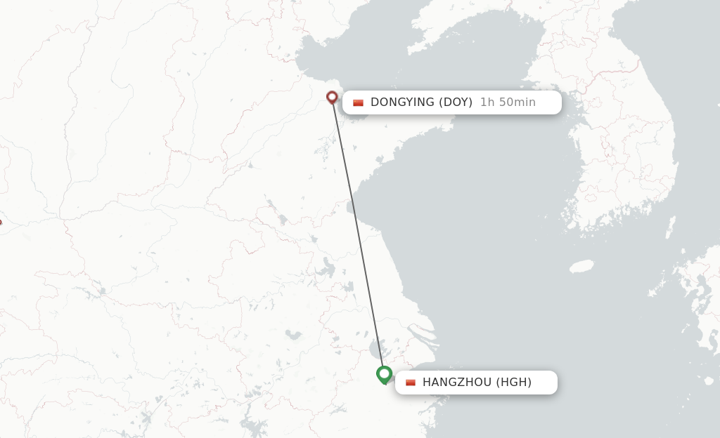 Direct Non Stop Flights From Hangzhou To Dongying Schedules