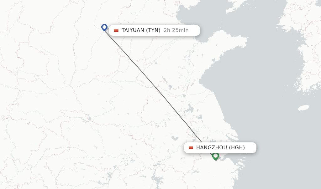 Direct Non Stop Flights From Hangzhou To Taiyuan Schedules